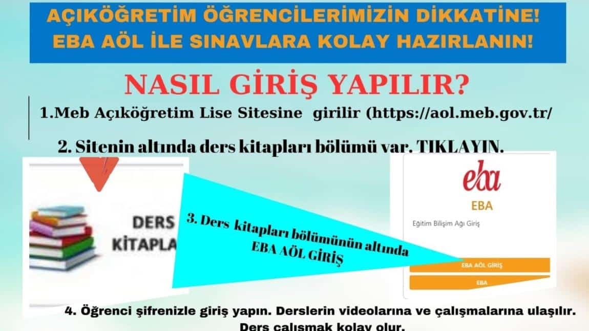 Açıköğretim Lisesi Ders kitapları 